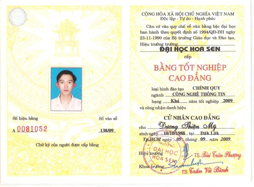 Dịch Vụ Làm Bằng Cao Đẳng Phôi Thật Uy Tín Toàn Quốc – Bao Công Chứng, Không Cọc